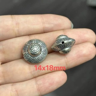 Shanxi Cũ Bạc Retro với Miếng Đệm Hạt Chải Bạc - Phong Cách Đa Dạng DIY Trang Sức Phụ Kiện