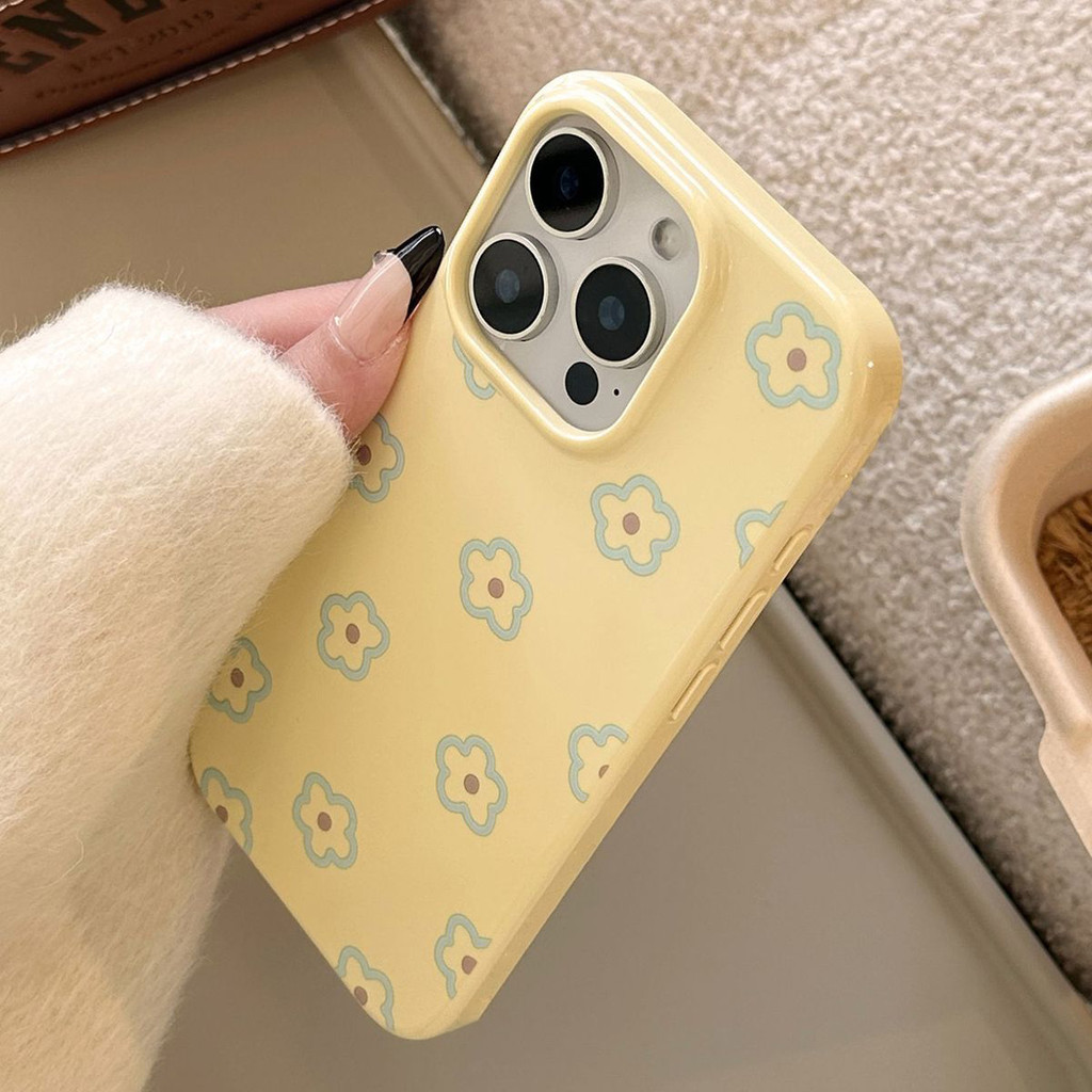 Đường hoa nhỏ phù hợp với 17 vỏ điện thoại di động iPhone16promax nhẹ nhàng nhỏ tươi 15