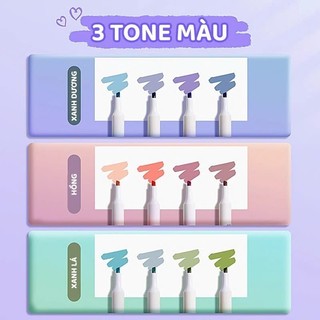 Bút highlight dạ quang đánh dấu pastel nhớ dòng marker cute văn phòng học tập quà xinh