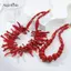 AqToCna 2 Chiếc Vintage Phóng Đại San Hô Đỏ Nelace Dành Cho Nữ Thời Trang Bé Gái Phong Cách Boho Tuyên Bố Retro Nelaces Mỹ Trang Sức Quà Tặng AqToCna