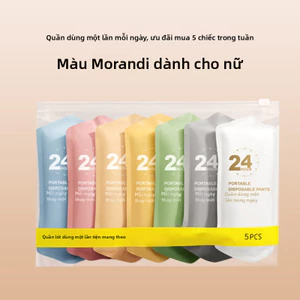 Đồ lót nữ dùng một lần, 5 miếng, tiện lợi cho công việc và du lịch.