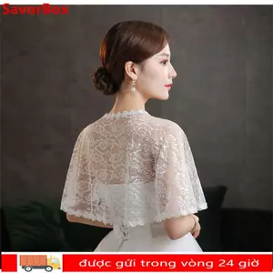 SAVORBOX Khăn choàng cô dâu Cosplay Vải tuyn Khăn choàng cô dâu Quấn Phụ kiện đám cưới Áo choàng cưới