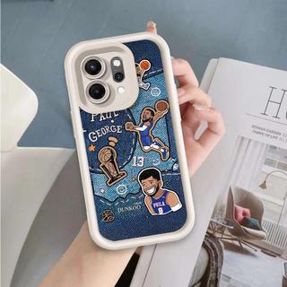 Ốp Lưng Cho OPPO Reno 6 8 10 11 12 13 14 15 F Pro Ốp Điện Thoại Mềm Silicon Hoạt Hình TPU Bóng Rổ Cà Ri Mắt Thiên Thần Ốp Lưng Chống Sốc