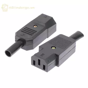Ge AC 3Pin Soet Đầu Nối Cáp Thẳng C13 C14 10A 250V Nữ Nam Cắm n