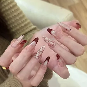 Mắt Mèo Pháp Làm Móng Tay Kim Cương Chấm Bi Tay Sang Trọng Quyến Rũ Hương Thơm Trắng Có Thể Tháo Rời Miếng Dán