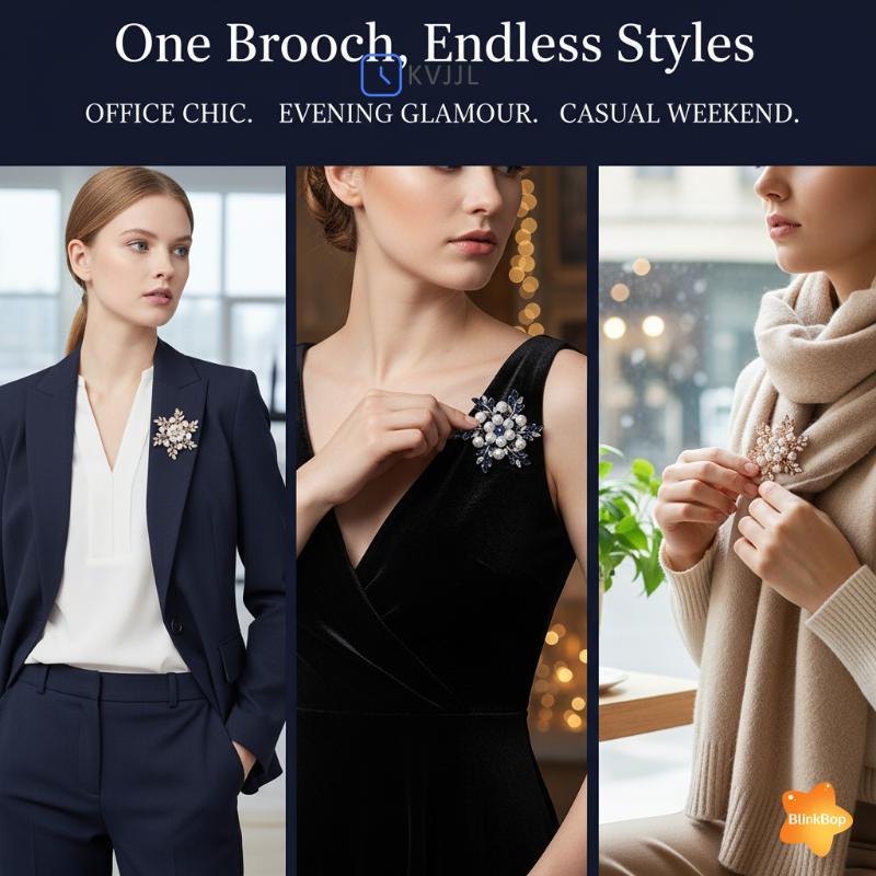 [KvJJL-t] Hoa hợp kim cổ điển với Trâm cài ngọc trai thời trang Retro Pin cho nữ dự tiệc Corsage Váy cưới Phụ kiện ngực mới