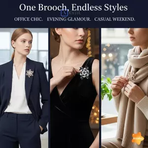 Hoa hợp kim cổ điển với Trâm cài ngọc trai thời trang Retro Pin cho nữ dự tiệc Corsage Váy cưới Phụ kiện ngực mới