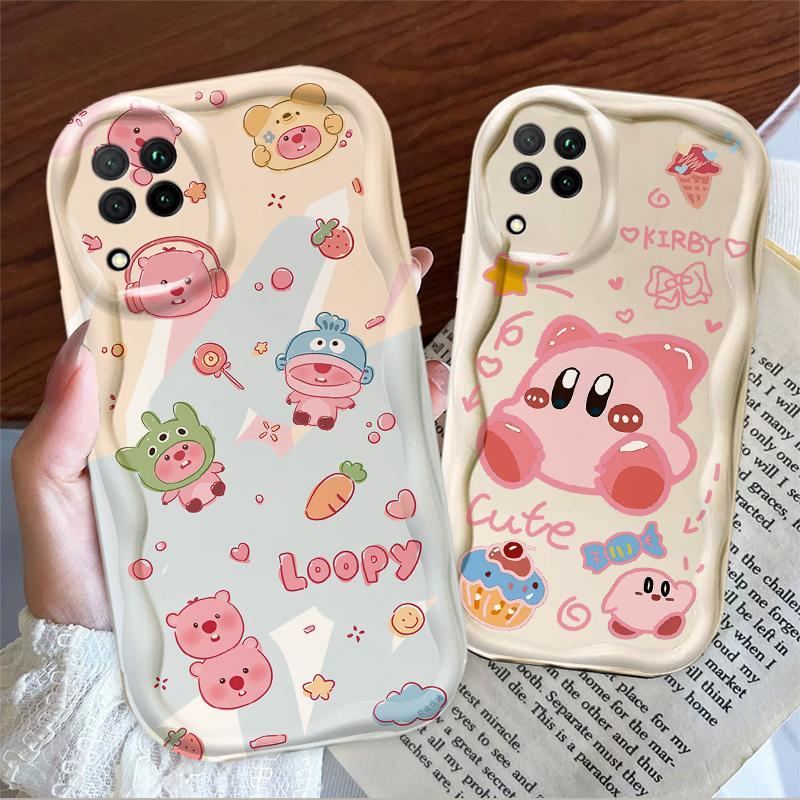 Thích hợp cho Samsung A12 A22 4G M12 3D Thẩm mỹ TPU mềm Loopy Kirby Vỏ điện thoại chống sốc