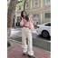Milyfashion Áo Thun Tay Dài Chống Nắng Dáng Ôm In Họa Tiết Màu Hồng Thời Trang Mùa Hè Hàng Mới