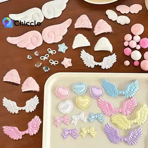 10 Chiếc Hoạt Hình Dễ Thương Cánh Nơ Ngôi Sao Thẻ Trang Trí Ngọt Ngào DIY Handmade Kẹp Tóc Phụ Kiện Quà Tặng DIY Chất Liệu May Đẹp