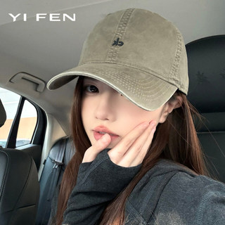 YIFEN Mỹ Retro Đơn Giản Chữ Thêu Mũ Bóng Chày Nữ 2026 Phong Cách Mới Rộng Vành Mềm Top Cặp Đôi Mũ