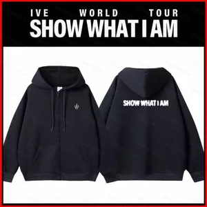YB1 IVE HIỂN THỊ TÔI LÀ Áo Hoodie người hâm mộ kpop Áo Unisex Dài Tay Top BY1
