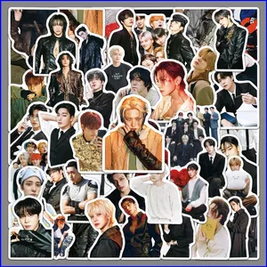 SQ3 50 Cái / bộ Miếng Dán ATEEZ Seonghwa Yeosang Graffiti Hành Lý Ván Trượt Trang Trí Chống Thấm Nước QS3