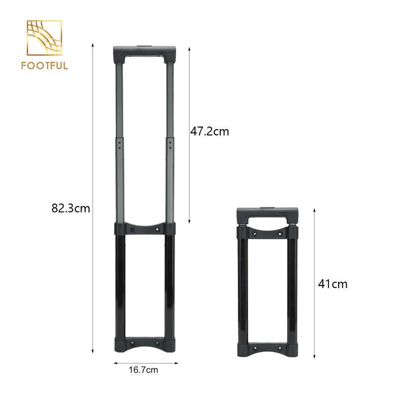 Phụ tùng thay thế tay cầm bằng kính thiên văn Vali DIY, có thể mở rộng, sành điệu, đen, bền bỉ, Phụ kiện du lịch, Chiều dài 82 Cm, Cần kéo kim loại