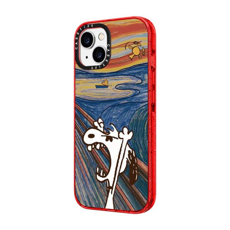 CASECASE X Snoopy giận dữ Cam / Đỏ / Perri Bộ sưu tập kẹo tím Màu sắc trong suốt Cứng hút từ tính Vỏ tác động cho Apple IPhone 13 14 15 16 17Pro Max Plus Có hộp