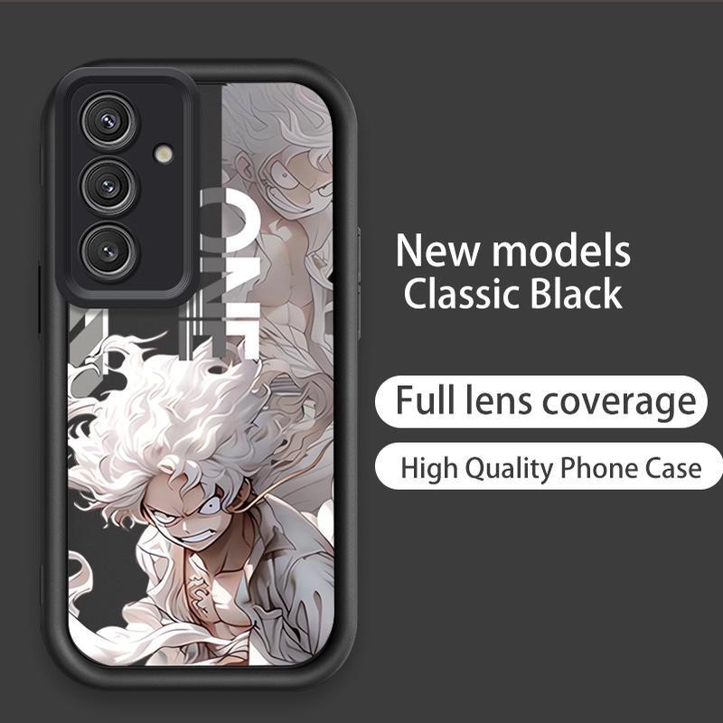 Ốp Lưng Cho Samsung S20 S21 S22 S23 S24 S25 S26 PLUS FE + Hoạt Hình Silicone Bé Gái Mềm TPU One Piece Five Gear Luffy Angel Eye Vỏ Điện Thoại Chống Sốc