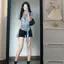 Áo thun ngắn tay kẻ sọc không đều phong cách Hàn Quốc dành cho nữ Thiết kế mùa hè Niche Pure Desire Style Chic Top