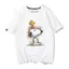 Snoopy Snoopy Nhầm lẫn Khách Hàng Hóa Áo Thun Cặp Đôi Tay Ngắn Nam Nữ Cùng Phong Cách Rời Retro In Hình Cotton Top Mùa Hè