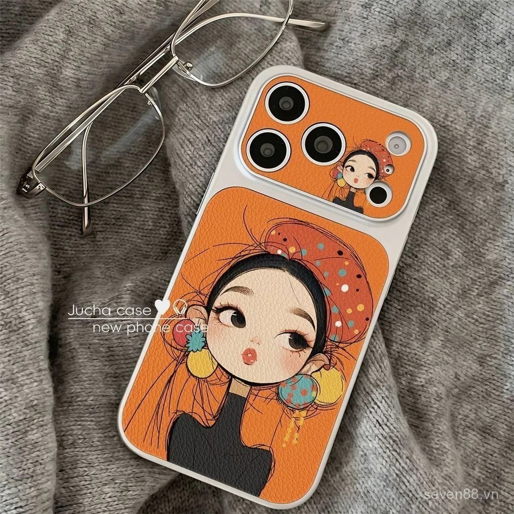 Ốp Điện Thoại Thích Hợp Cho iPhone 11 12 13 14 15 16 17 Pro max Plus Air Cartoon Girl Cửa Sổ Lớn Chống Sốc Vỏ Bảo Vệ Chống Sốc Bao Gồm Tất Cả O9YU