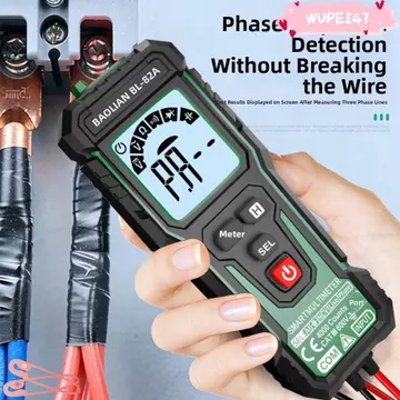 Đồng hồ vạn năng kỹ thuật số thông minh WUPEI47AD, Đồng hồ vạn năng phạm vi tự động 600V có độ chính xác cao, Đồng hồ vạn năng TRMS điện áp AC DC chống cháy