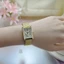 Đồng hồ vàng nhỏ cổ điển Ánh sáng sang trọng Đồng hồ vuông Niche Đồng hồ thạch anh Cheetah cổ điển 26.5.10