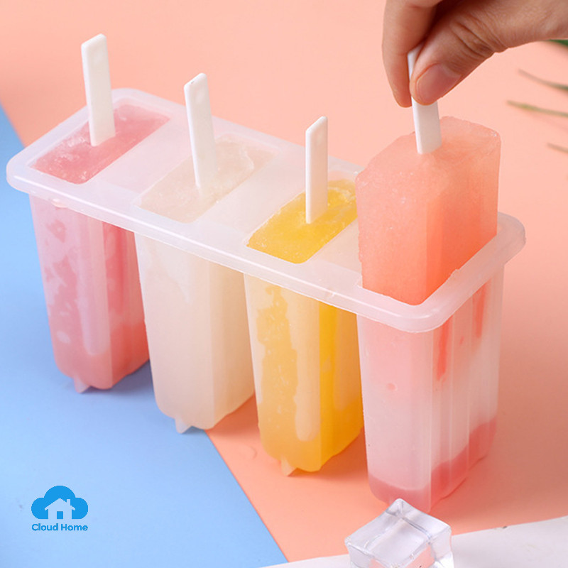 🌤️COD🌤️Bộ khuôn làm kem que tại nhà Khuôn làm kem bằng nhựa thủ công DIY