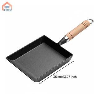 Gang Gang Nhật Bản Omelette Chảo Chảo Omelette Nhật Bản Chảo PFOA Vuông Gang Skillet Cho Người Mới Bắt Đầu, Cắm Trại