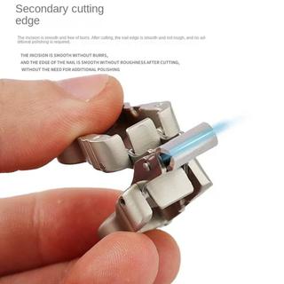Thép không gỉ Cắt Móng Tay Dễ Thương Hình Mèo Con Móc Khóa Có Thể Gập Lại Di Động Móng Tay Quay Móng Chân Móng Tay Tông Đơ Cắt decfeyeth