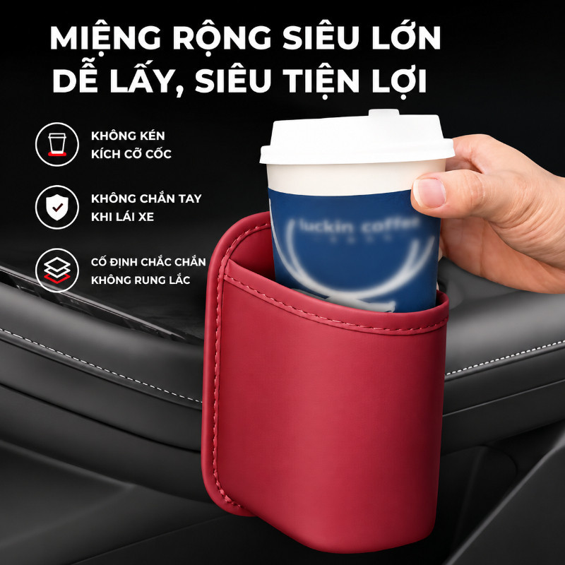 Hộc Để Chai Nước, Cốc, Điện Thoại Gắn Lưng Ghế Ô Tô – Kẹp Sau Tiện Lợi, Thùng Chứa Đồ Đa Năng