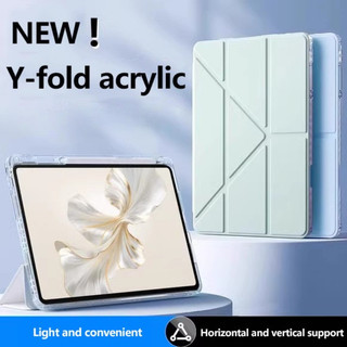 HD Transprent Acrylic Ốp Lưng Cho Redmi Pad 2 9.7 inch Pad 2 SE 9.7 2026 Pad 2 SE 11 8.7 K Pad 8.8 Xiaomi Pad 8 8Pro 7 7Pro X1 11.2 6 6Pro Mini 8.8 Y-fold Stand Vỏ Bảo Vệ