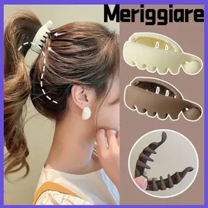 MERIGGIARE Chuối Hairgrip, Thiết Kế Đơn Giản Thời Trang Xoắn Móng Vuốt Kẹp, Mũ Hàn Quốc Đuôi Ngựa Giá Đỡ Dành Cho Nữ Bé Gái