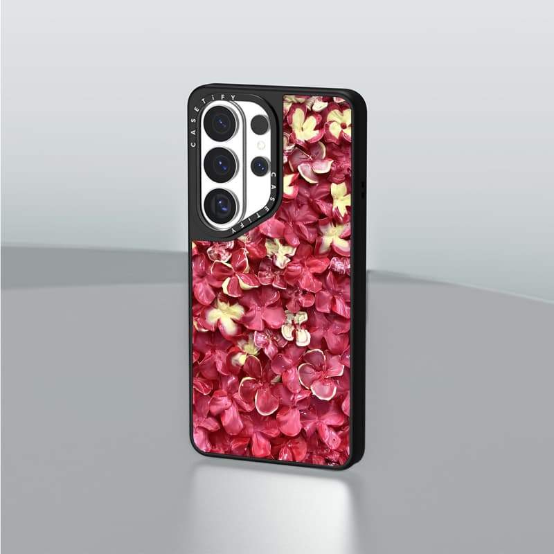 CASECASE X Red Cánh Hoa Ốp Lưng Hút Từ Tính Màu Đen Mờ Samsung Galaxy S26 Ultra S25 S24 S23 Ultra Plus Mặt Sau Cứng Có Hộp Khắc Logov