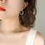 Vòng tai thép titan phong cách Hồng Kông retro ngọt ngào, thiết kế đơn giản, không phai màu