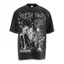 Áo thun retro L của Death Note, hai chiều, họa tiết graffiti, tay ngắn