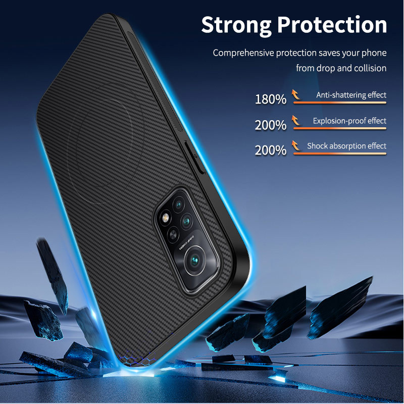 Dành Cho Xiaomi Mi 10T / 10T Pro 5G Ốp Lưng Mờ Sang Trọng Chống Sốc Sạc Không Dây Vỏ Chống Sốc