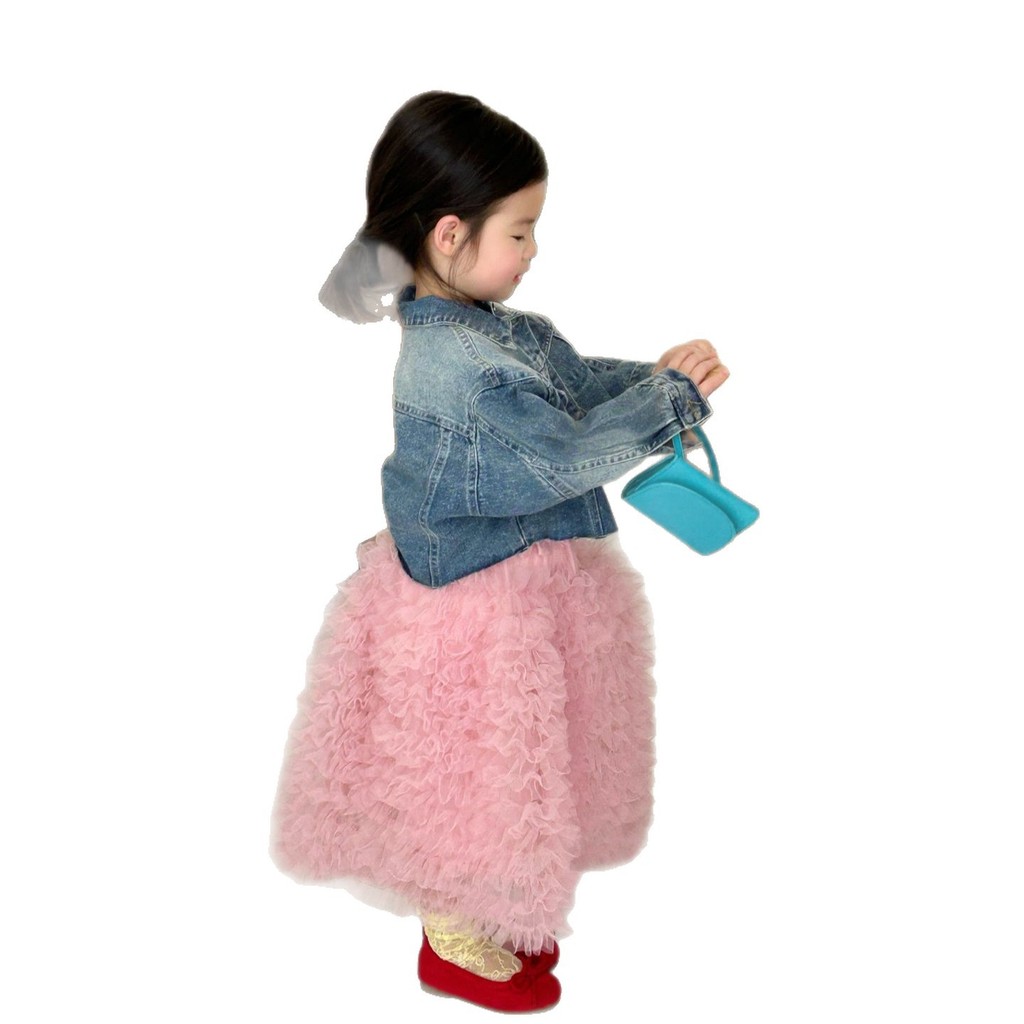 2026 Phong Cách Mới Quần Áo Trẻ Em Bé Gái Frayed Áo Khoác Denim Ngắn