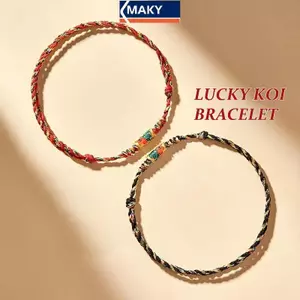 Vòng Tay Thắt Nút Đỏ Dây Lụa Handmade, Có Thể Điều Chỉnh - Quà Tặng Hoàn Hảo Cho Cặp Đôi Và Bạn Bè
