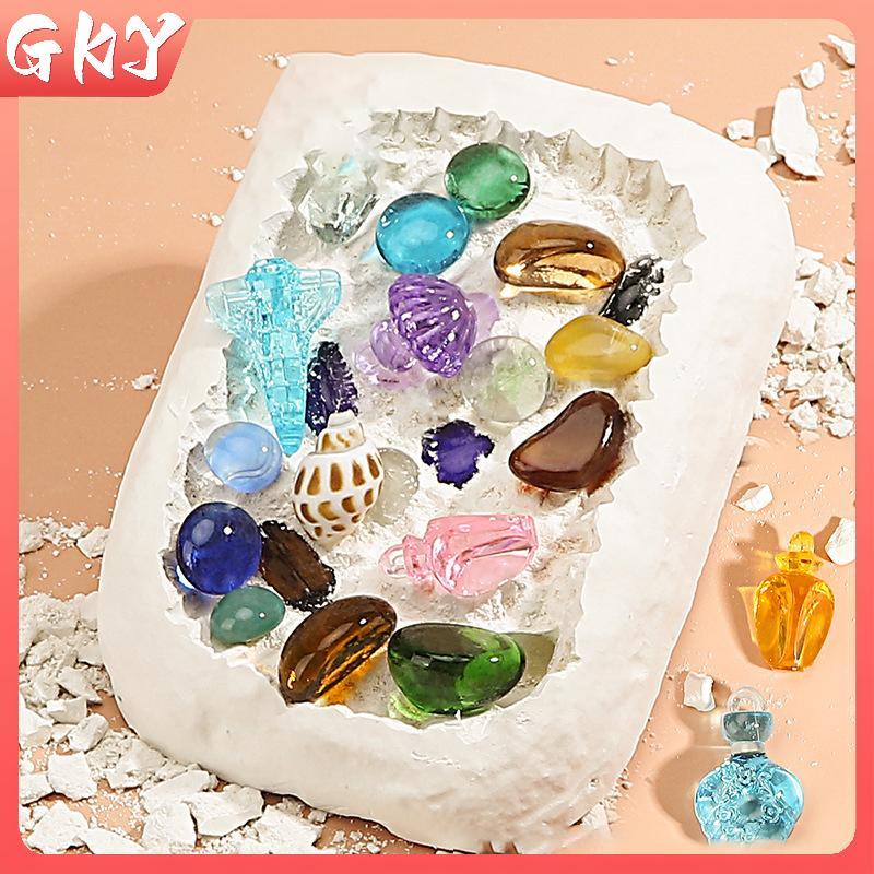 GKY 1 Bộ Đào Đá Quý Cho Kho Báu Khủng Long Hóa Thạch Khai Thác Kho Báu Hộp Mù Trẻ Em Khảo Cổ Học Khai quật Đồ Chơi GKY