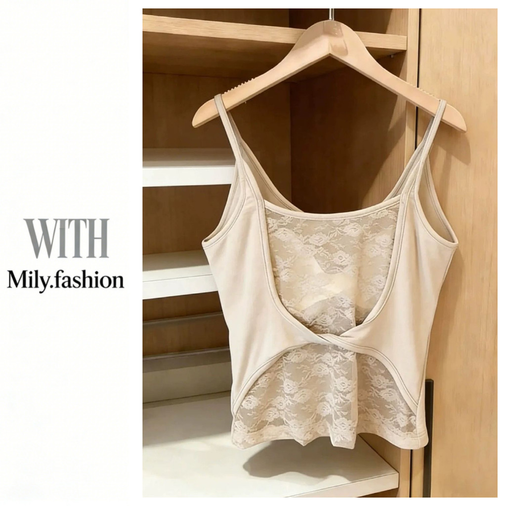 Milyfashion Sling Top Ôm Body với Miếng Lót Ngực, Phong Cách Mới và Ngọt Ngào