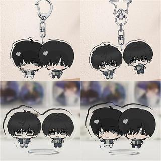 Anime Happy Twogether Acrylic Keychain Figures Stand Jaeyoung Key Chain Bl Couples Bag Charms Collection Ornament Friend