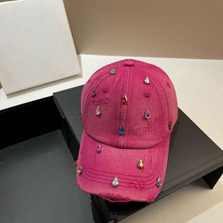 Mũ bóng chày đính đá đầy đủ NEDFSQM, Mũ bóng chày bằng vải Cotton đầy màu sắc sáng tạo, Màu trơn đa năng Hàn Quốc Thiết kế đau khổ Mũ chống nắng nam giới