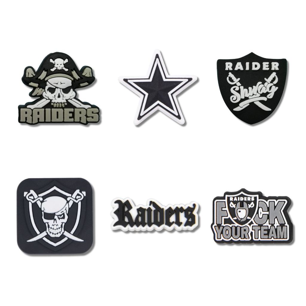 Set charm RAIDER gắn dép cross, Nút gắn phụ kiện jibbitz sticker trang trí nhựa PVC CROSS TREND