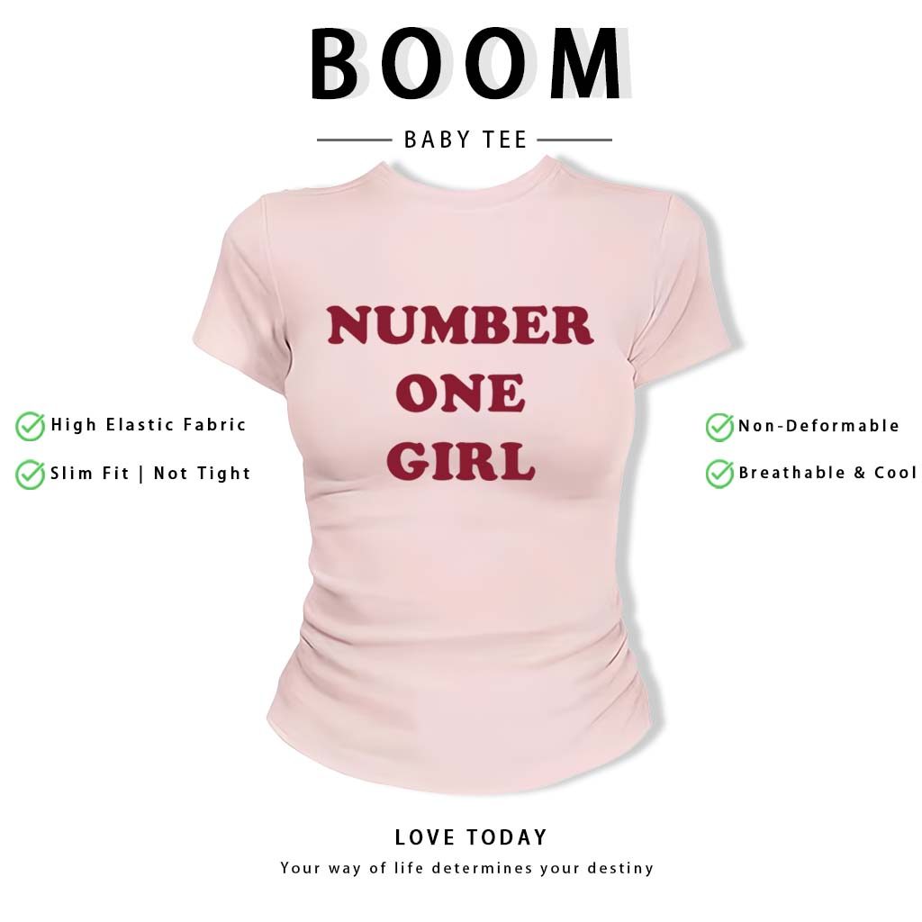 BOOM Áo Baby Tee Nữ Cotton Ôm Body-Áo Thun Ngắn Tay Y2K In Hình PhongCách Mùa Hè, Cổ Tròn Hàng Đầucách hàn quốc phongR33