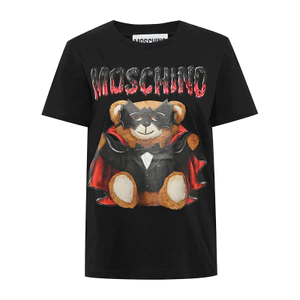 Áo thun 200 GSM chất lượng cao, cổ tròn unisex với họa tiết gấu dơi in nổi bật, từ size XS đến 3XL