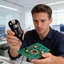 Máy kiểm tra điện dung điện dung để khắc phục sự cố lỗi bo mạch chủ nhanh PCB. Thử nghiệm phòng thí nghiệm điện tử