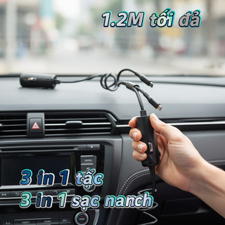 Sạc Nhanh Xe Hơi 3In1 PD30W USB Loại C Sạc Nhiều Thiết Bị Xe Tải SUV Trình Điều Khiển Đường Dài