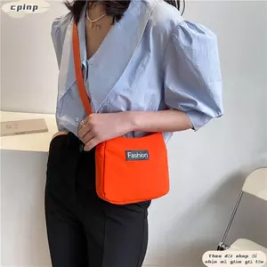 Túi xách nhỏ CPINCP, Túi đeo chéo chữ vải chất lượng cao, Túi vuông nhỏ màu trơn Túi xô thời trang