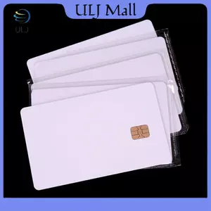 ULJ Mới 5 Chiếc ISO PVC IC Với SLE4442 Chip nk Thẻ Thông Minh Liên Hệ Thẻ IC An Toàn Trắng.