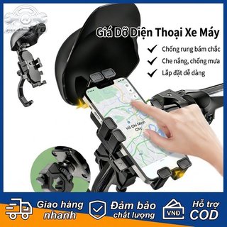 Giá Đỡ Điện Thoại Xe Máy Chống Sốc Mưa Chống Nắng Chống Trộm Phù Hợp Với 4.7-7.2 Inch Điện Thoại Xe Đạp