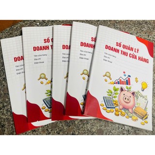 Com bo 5 CUỐN  SỔ QUẢN LÝ DOANH THU CỬA HÀNG   khổ A4 ( CÓ LẺ)  ĐÓNG KEO NHIỆT